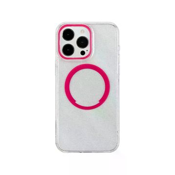 Fuchsia İphone 15 Pro Max İle Uyumlu Tanya Desen 6 Kablosuz Şarj Özellikli Kapak