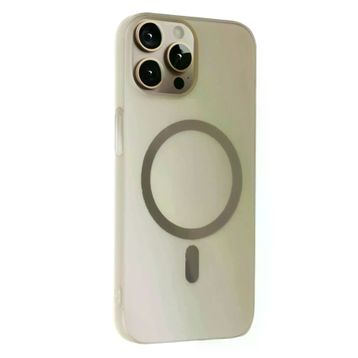 Fuchsia İphone 15 Pro Max İle Uyumlu Tuna Titan Gri Pc Slim Kablosuz Şarj Özellikli Kapak