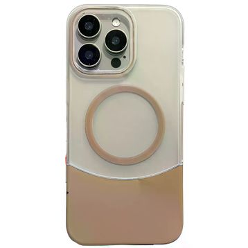 Fuchsia İphone 15 Pro Max İle Uyumlu Velar Çöl Titanyum Kablosuz Şarj Özellikli Kapak