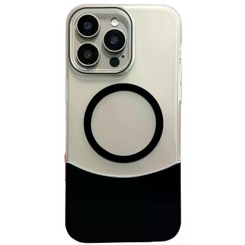 Fuchsia İphone 15 Pro Max İle Uyumlu Velar Siyah Kablosuz Şarj Özellikli Kapak