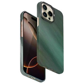 Fuchsia İphone 15 Pro Max Uyumlu Blaze 1000D Kevlar Yeşil Kablosuz Şarj Özellikli Kılıf