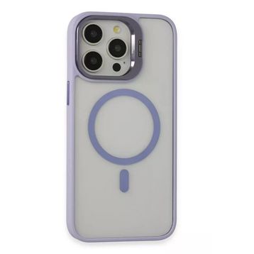 Fuchsia İphone 15 Pro Uyumlu Kılıf Roblox Lens Lila Kablosuz Şarj Özellikli Standlı Kılıf
