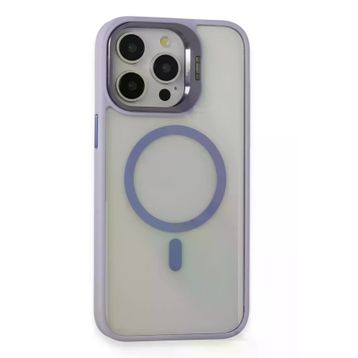 Fuchsia İphone 15 Pro Uyumlu Kılıf Roblox Lens Lila Kablosuz Şarj Özellikli Standlı Kılıf