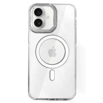 Fuchsia İphone 16 İle Uyumlu Hbc-274 Pc 2.0 Şeffaf Kablosuz Şarj Özellikli Kapak