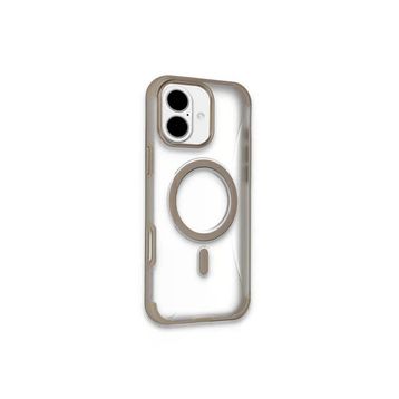 Fuchsia İphone 16 İle Uyumlu Hilton Gold Kablosuz Şarj Özellikli Kapak