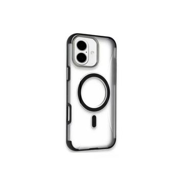 Fuchsia İphone 16 İle Uyumlu Hilton Siyah Kablosuz Şarj Özellikli Kapak