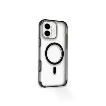 Fuchsia İphone 16 İle Uyumlu Hilton Siyah Kablosuz Şarj Özellikli Kapak