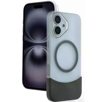 Fuchsia İphone 16 İle Uyumlu Velar Natural Grey Kablosuz Şarj Özellikli Kapak