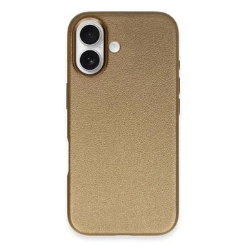 Fuchsia İphone 16 İle Uyumlu Wonder Bronz Deri Kablosuz Şarj Özellikli Kapak