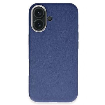 Fuchsia İphone 16 İle Uyumlu Wonder Lacivert Deri Kablosuz Şarj Özellikli Kapak