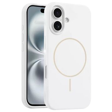 Fuchsia İphone 16 Plus Uyumlu Jully Beyaz Kablosuz Şarj Özellikli Kılıf