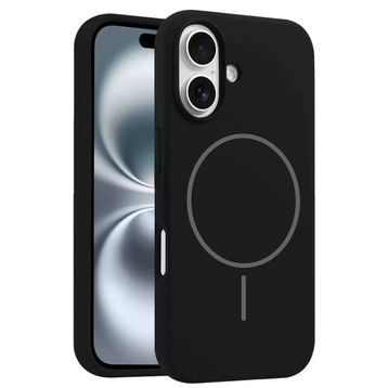 Fuchsia İphone 16 Plus Uyumlu Jully Siyah Kablosuz Şarj Özellikli Kılıf