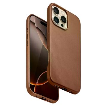 Fuchsia İphone 16 Pro İle Uyumlu Hbc-242 Dividing Kahverengi Kablosuz Şarj Özellikli Kapak