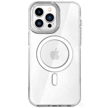 Fuchsia İphone 16 Pro İle Uyumlu Hbc-274 Pc 2.0 Şeffaf Kablosuz Şarj Özellikli Kapak
