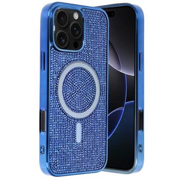 Fuchsia İphone 16 Pro İle Uyumlu Helen Lacivert Kablosuz Şarj Özellikli Kapak