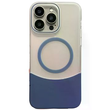 Fuchsia İphone 16 Pro İle Uyumlu Velar Lacivert Kablosuz Şarj Özellikli Kapak
