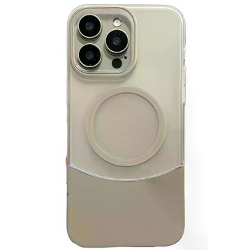 Fuchsia İphone 16 Pro İle Uyumlu Velar Natural Grey Kablosuz Şarj Özellikli Kapak
