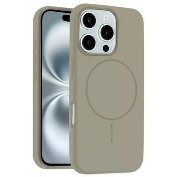 Fuchsia İphone 16 Pro Max İle Uyumlu Kılıf Jully Çöl Titanyum Kablosuz Şarj Özellikli Kapak