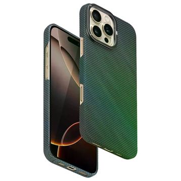 Fuchsia İphone 16 Pro Uyumlu Blaze 1000D Kevlar Mavi Kablosuz Şarj Özellikli Kılıf