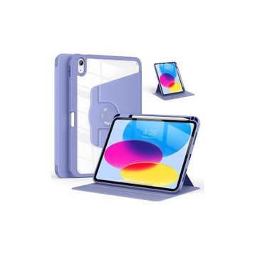 Fuchsia Pino iPad 10.9 inç 10. Nesil 360 Derece Dönebilen Standlı Mor Tablet Kılıfı