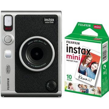Fujifilm Instax Mini Evo Siyah Dijital Fotoğraf Makinesi + 10 Film