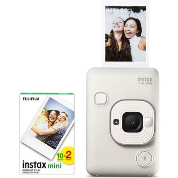Fujifilm Instax Mini LiPlay Sisli Beyaz Dijital Fotoğraf Makinesi + 20'li Film