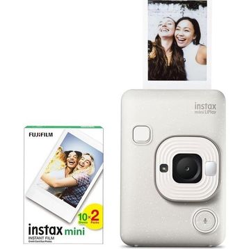 Fujifilm Instax Mini LiPlay Sisli Beyaz Dijital Fotoğraf Makinesi + 20'li Film
