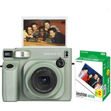 Fujifilm Instax Wide 400 Yeşil Dijital Fotoğraf Makinesi + 20'li Film