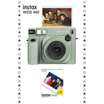 Fujifilm Instax Wide 400 Yeşil Dijital Fotoğraf Makinesi + 20'li Film