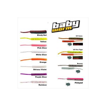 Fujin Baby Worm Purple Glow 5.2 cm Floating 18 Adet LRF Silikonu
