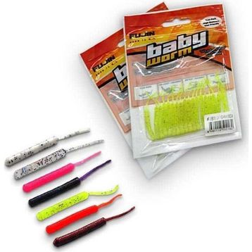 Fujin Baby Worm UV Yellow 5.2 cm Floating 18 Adet LRF Silikonu
