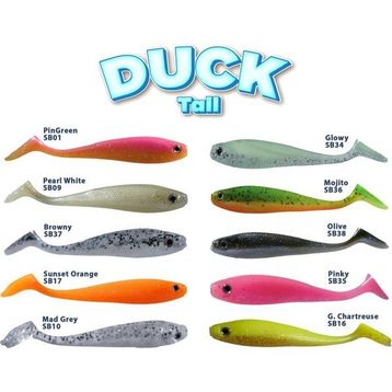 Fujin Duck Tail 09 cm Sunset Orange Silikon Balık