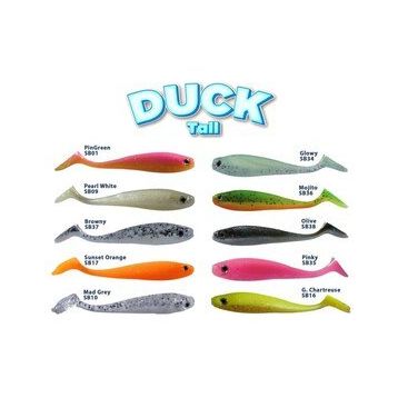 Fujin Duck Tail 09 cm Sunset Orange Silikon Balık