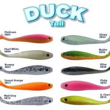 Fujin Duck Tail 09 cm Sunset Orange Silikon Balık
