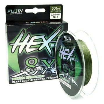 Fujin Hex Braid 8x 300MT 0,14 mm Moss Green Pe İp Misina