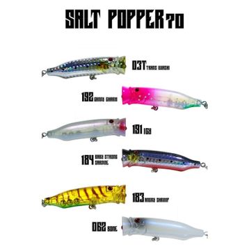 Fujin Salt Popper 70 mm 9.5 gr Su Üstü Maket Balık