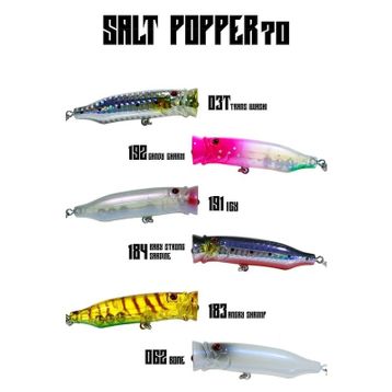 Fujin Salt Popper 70 mm 9.5 gr Su Üstü Maket Balık