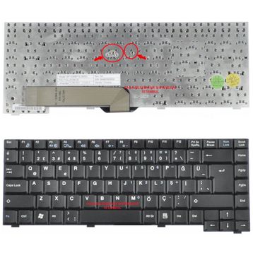 Fujitsu Siemens Amilo A8620 A8850 Siyah Klavye