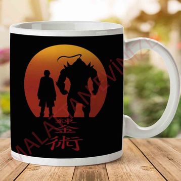 Full Metal Alchemist Red Background Baskılı Kupa