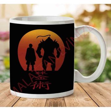 Full Metal Alchemist Red Background Baskılı Kupa
