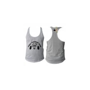 Full Power Gym Beyaz Fileli Erkek Atlet