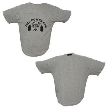 Full Power Gym Beyaz Siyah Çizgili Ragtop Spor T-shirt