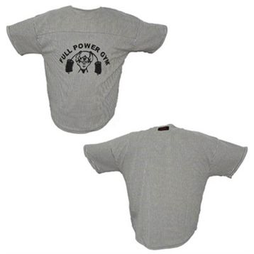Full Power Gym Beyaz Siyah Çizgili Ragtop Spor T-shirt