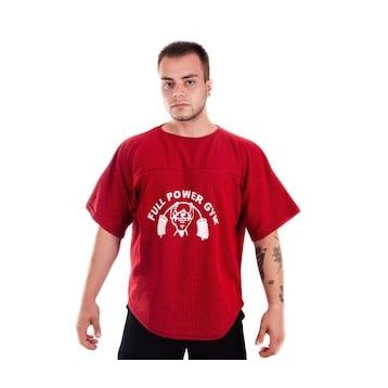 Full Power Gym Ragtop Kırmızı Siyah Çizgili T-shirt