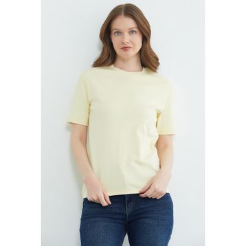 Fulla Moda 81040 Basic Bisiklet Yaka Salaş Kadın T-shirt