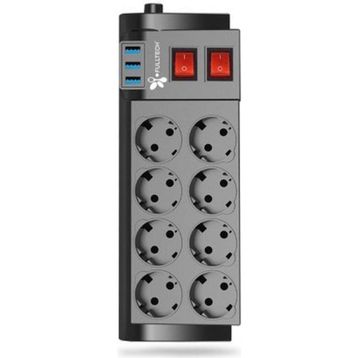 Fulltech FTR08 Gri 8'li Termal Akım Korumalı Priz