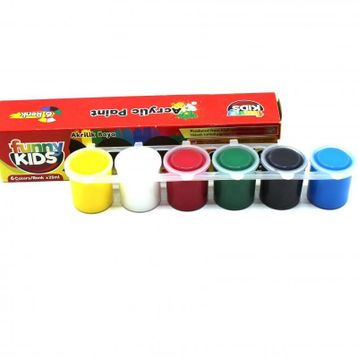 Funny Kids 6 Renkli Set Akrilik Boya
