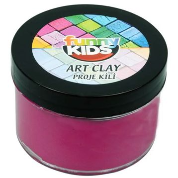 Funny Kids Art Clay Fuşya 40 CC Proje Kili
