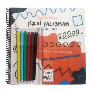 Funny Mat Çizgi Çalışmam Kalemli Mini Set - Akademi Çocuk
