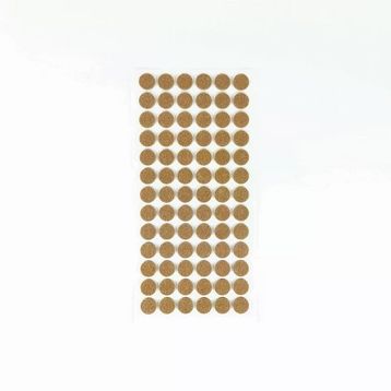 Furndiy 15 mm Kahverengi 78 Parça Kendinden Yapışkanlı Yuvarlak Keçe